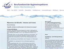 Tablet Screenshot of hygieneinspektoren-bw.de